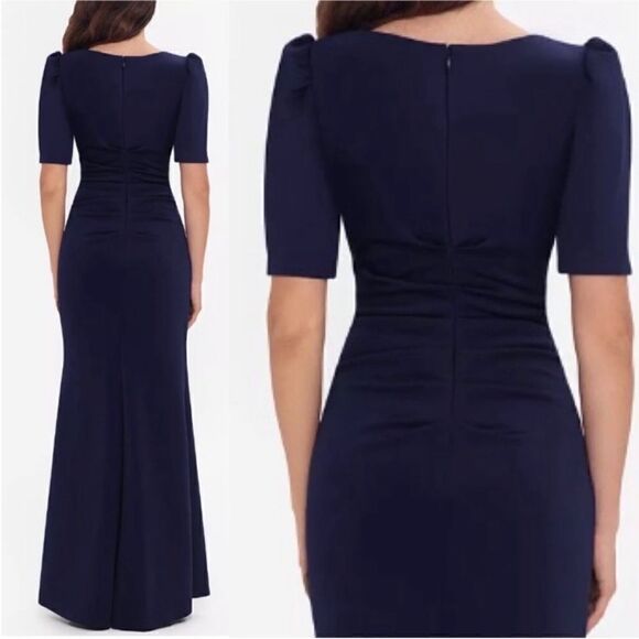 NWT XSCAPE Puff-Sleeve Gown - Picture 3 of 9